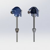 Threaded thermowells with cooling neck