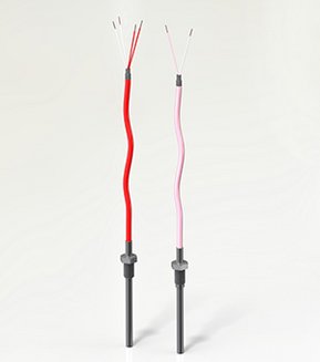 Threaded temperature sensor with cable 22