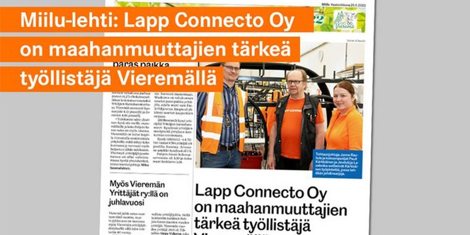 Miilu-lehti: Lapp Connecto Oy on maahanmuuttajien tärkeä työllistäjä ...